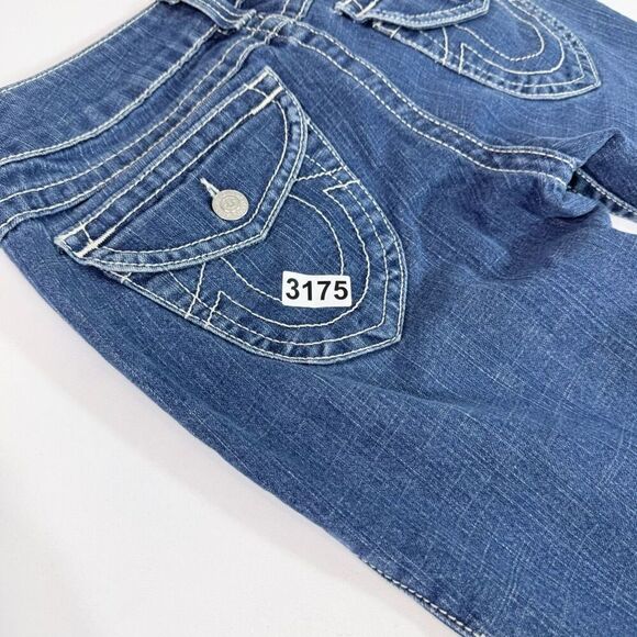 True Religion Billy Jeans Womens 29 Blue Y2k Mid Rise Dark Wash Stretchy Denim - Picture 9 of 9